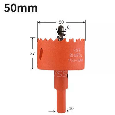 Bi-Metal Hole Saw Cutter Dia 16-250mm Arbor Pilot Hole Saw Drill Bit Metal Wood • $6.35