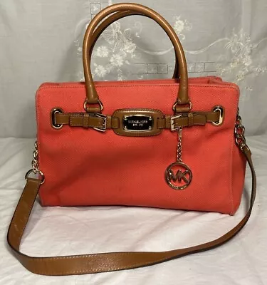 Michael Kors Hamilton Canvas And Leather Tote Bag • $115