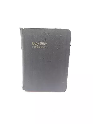 Vintage 1940s (?) Holy Bible KJV Concordance Black Leather Cover • $15.88