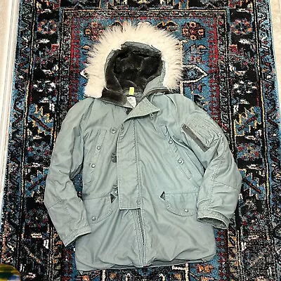 US Air Force Extreme Cold Weather Parka Type N-3B Coat Hood Fur Jacket Size XS • $99.99