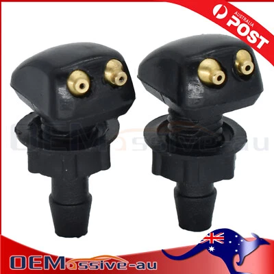 $6.99 • Buy 2Pcs Car Windscreen Washer Wiper Nozzle Front Window Spray Jet Nozzles Universal