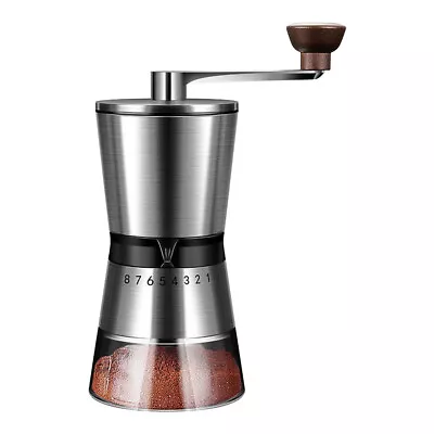 Coffee Bean Grinder Ceramic Burr Hand Coffee Grinder With Hand Crank Detachable • £25.56