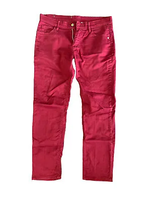 Men Monkee Genes Jeans Red Size 30 Slim Fit • £25.90