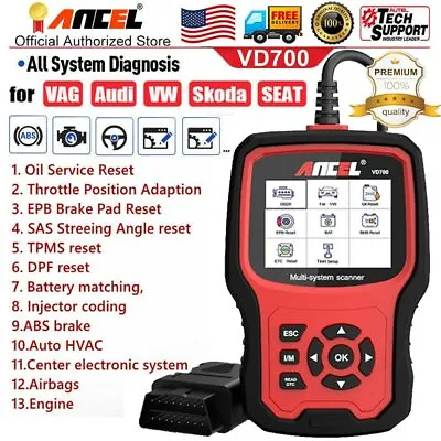 $79.99 • Buy OBD2 Scanner Code Reader Full System Diagnostic Tool EPB Oil ABS TPMS DPF Reset