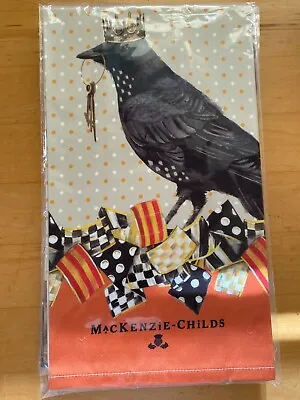 Mackenzie-Childs Nevermore Black Crow Dish Towel Halloween Fall Autumn • $19