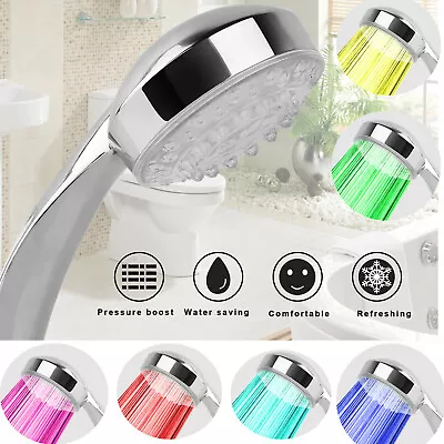 New LED Light Up Bathroom Shower Head Automatically Hydropower 7 Colors Changing • $12.43