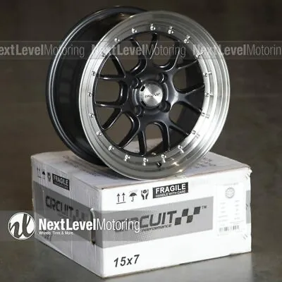 (1) Circuit Performance CP27 15x7 4-100 +35 Gun Metal Wheel Fit Mazda Miata MX-5 • $140.99