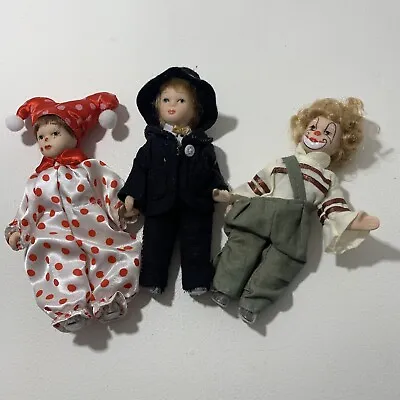 £18 • Buy Mini Porcelain Dolls, Bundle Of 3 DeAgostini Dolls 2 Clowns & Ringmaster
