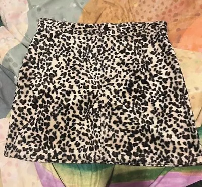 Leopard Vintage Mini Skirt 90s 60s Vibes Furry • £0.99