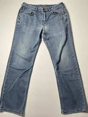 Tommy Bahama Authentic Straight Cotton Linen Blend Jeans Size 34x30 Blue Pants • $24.97