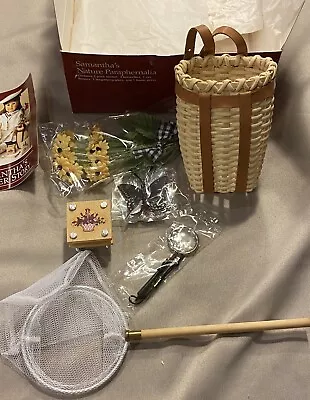 American Girl Doll Samantha Nature Paraphernalia Box Basket Net Butterfly • $89.99