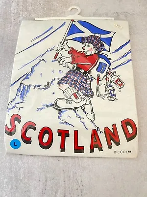 Rare New Vintage Scotland T-shirt Tee Flag Kilt Jerzees 340 Size Large • $70