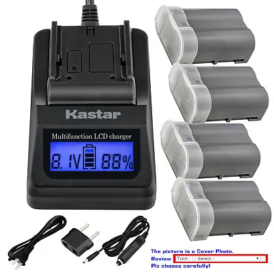 Kastar Battery LCD Fast Charger For Nikon EN-EL15e & Nikon D7000 D7100 Camera • $21.99