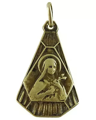 St Therese Pendant Medal Vintage Quote To Do Good On Earth Saint Theresa • $37.50