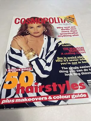 Cosmopolitan Magazine June 1993 Fashion Celebrities Zip Out Hair Special Vintage • $35