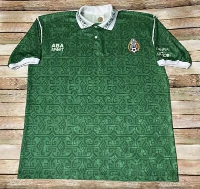 Authentic Mexico 1995 Rare Home Jersey Shirt Kit ABA SPORT Soccer 90s XL Rare  • $169.99