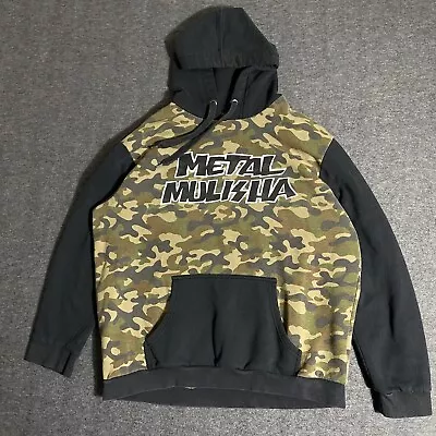 Metal Mulisha Hoodie Men's XXL Full Zip Skull Print Camo Black Goth Grunge Y2K • $22