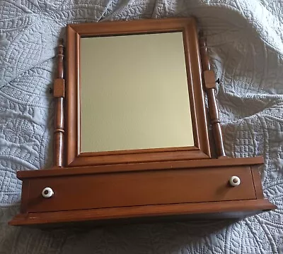 Beautiful Vintage Ethan Allen Baumritter Cheval Shaving Mirror W/Drawer • $100