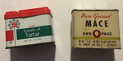 Vintage Tins Ann Page Cream Of Tartar & PureGround Mace • $13.50