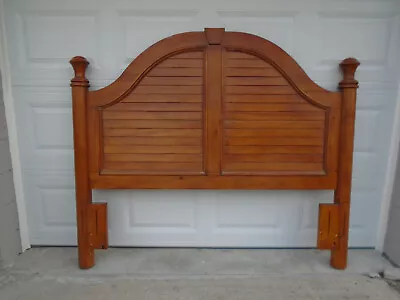 Shutter QUEEN Size Headboard Louver Regency Modern Tropical East Indies Beach • $250