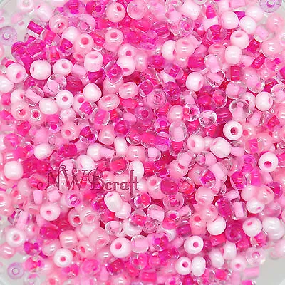 £2.79 • Buy 50g Glass Seed Beads 9 Mixed Colour Shades & Types, 2mm 3mm Or 4mm, UK Stock