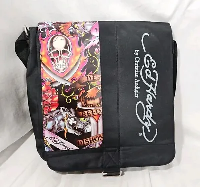 Don Ed Hardy Christian Audigier Messenger Crossbody Bag Y2K Tattoo Art Skull New • $39.99