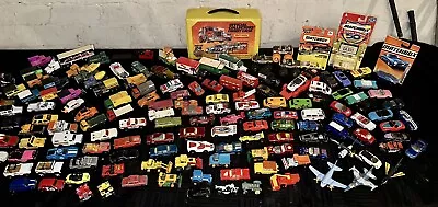 Vintage Matchbox Lesney England Lot Of 155 Cars 1960s 1970s + Collector's Case + • $300