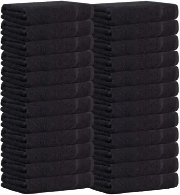 24X Bleach Resistant Towels Hairdressing | Black Chlorine Resistant Hand Towels  • £88.99