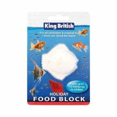 King British Fish Food Block Holiday For Tropical And Cold Water Fish 14 Days • £4.09