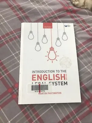 £2 • Buy Introduction To The English Legal System 2017-2018 By Martin Partington...