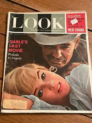 Look Magazine Gables Last Movie January 31 1961 Marilyn Monroe JFK Clark Gable • $19.99