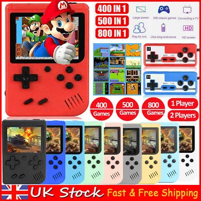 Classic Games Handheld Retro Video Game Console Gameboy 500 IN 1 Games Player UK • £9.49