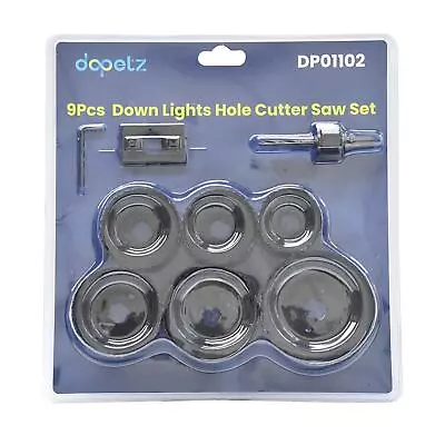 9x Holesaw Down Lights Hole Cutter Saw Set Kit 51mm 60mm 64mm 70mm 76mm 89mm • £11.09