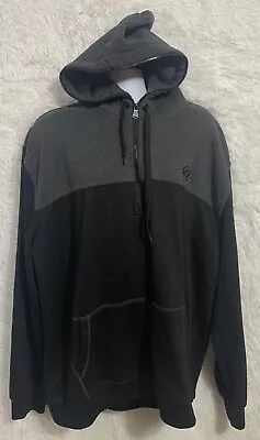 EUC Enyce Sweater Mens 5XL 1/2 Zip Black Hoodie Sweatshirt Logo Hip Hop 90s • $18.95