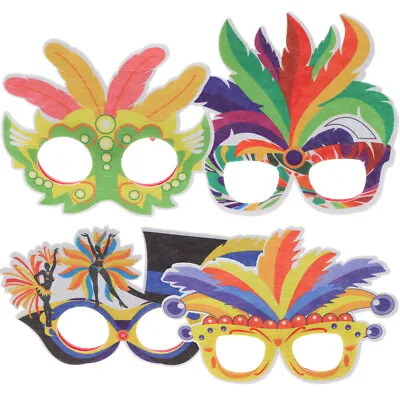 4 Pcs Mardi Gras Decorations Halloween Mask Glasses Aldult • £7.19