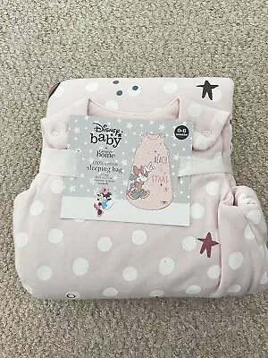 Baby Girls 0-6 Months Minnie Mouse Sleeping Bag Sack 2.5 Tog Stars George BNWT • £9.99