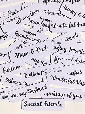 33 Mixed Relative Card Making Banners Embellishments Sentiments Toppers • £3.75