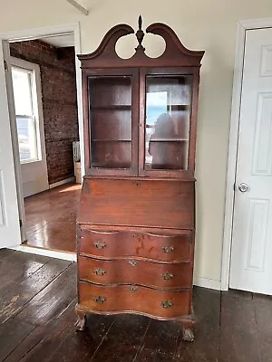 Antique Mahogany Governor Winthrop Secretary Bookcase Desk #21704 • $250