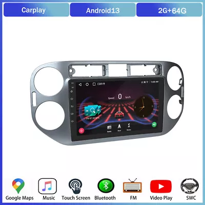 2+64G Android 13 Car Radio Stereo For 2009-2017 VW Volkswagen Tiguan GPS CarPlay • $118.39