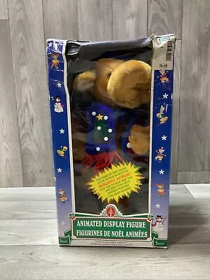 New Vintage Telco Motionette Animated Christmas Moose 24” Tested & Works Rare • $40