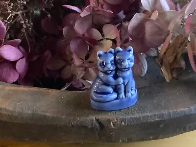 Wade Red Rose Tea Whimsies Figurines Porcelain Blue Cats Kittens • $8.50