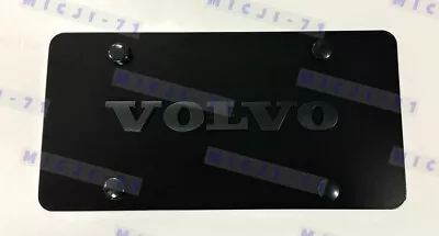 Volvo Front Heavy Duty Vanity Black Stainless Metal License Plate Tag • $45.99