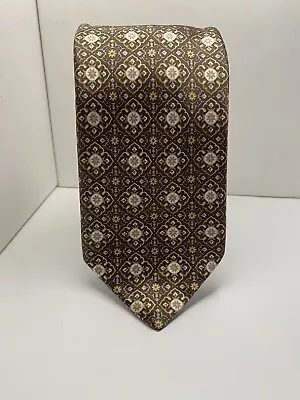 Brioni Brown Silk Neck Tie Classic Fit 100% Silk • $40