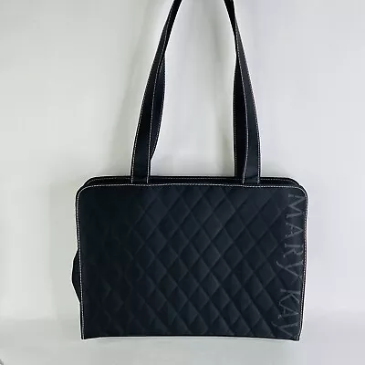 Mary Kay Consultant Tote Bag Black Quilted Organizer Double Handle 11 X15  • $16.80