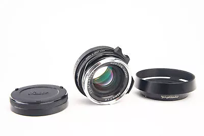 Voigtlander 35mm F/1.4 Nokton Classic Lens MF Leica M Mount W Cap Hood MINT V21 • $474.99