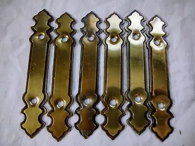 Brass Finish Door Drawer Cabinet Back Plates Hardware 3  Screw Spacing Lot Of 6 • $11.95