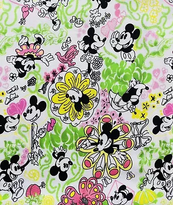 ~ Fabric “ Mickey Vintage” - Stretchy Soft Fabric 18”x28” • $23