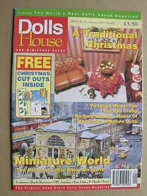 DOLLS HOUSE & MINIATURE SCENE Magazine 2002 No 91 Mackintosh Chair Christmas • £7.50