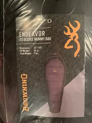 Browning Endeavor -20 Degree Mummy Sleeping Bag Polyester Black And Tan  • $90