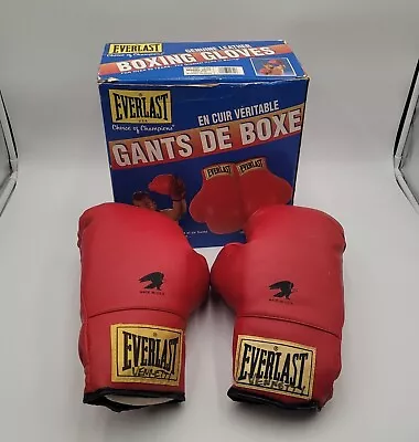 Vintage Everlast Boxing Gloves 12 Onces W Box Features Emerson P Smith Used  • $47.86